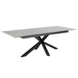 Heaven Grey Ceramic 8-10 Seater Extending Dining Table with Star Legs - 200cm-240cm