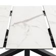 Heaven White Ceramic 6-8 Seater Extending Dining Table with Star Legs - 168cm-210cm