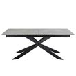 Irwine Grey Ceramic 8-10 Seater Extending Dining Table with Star Legs - 200cm-240cm