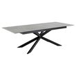 Irwine Grey Ceramic 8-10 Seater Extending Dining Table with Star Legs - 200cm-240cm