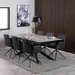 Irwine Grey Ceramic 8-10 Seater Extending Dining Table with Star Legs - 200cm-240cm