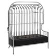 Eliza Silver Metal Frame Dome Cage 2 Seater Sofa