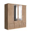 Rauch Celle Matt 181cm 4 Door Combi Wardrobe - Artisan Oak and Sonoma Oak