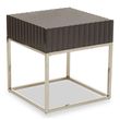 Genoa Grey High Gloss Square Side Table