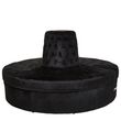 Hartford Black Velvet Fabric Modular Round Sofa