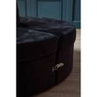 Hartford Black Velvet Fabric Modular Round Sofa