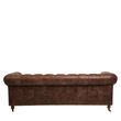 Hoxton Chesterfield Brown Leather 3 Seater Sofa