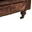 Hoxton Chesterfield Brown Leather 3 Seater Sofa