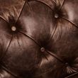 Hoxton Chesterfield Brown Leather 3 Seater Sofa