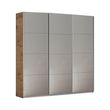 Rauch Kulmbach 203cm 3 Door Sliding Wardrobe - Artisan Oak and Grey High Gloss