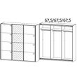 Rauch Kulmbach 203cm 3 Door Sliding Wardrobe with Mirror - Alpine White and Grey High Gloss