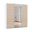 Rauch Kulmbach 203cm 3 Door Sliding Wardrobe with Mirror - Alpine White and Champagne Glass