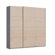 Rauch Kulmbach 203cm 3 Door Sliding Wardrobe - Metallic Dark Grey and Champagne Glass