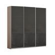 Rauch Kulmbach 203cm 3 Door Sliding Wardrobe - Champagne and Basalt Glass