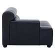 King Distressed Slate Grey Leather Sofa - LHF