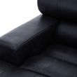 King Distressed Slate Grey Leather Sofa - LHF
