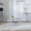 Turin Grey Marble Square Coffee Table