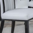 Cadiz White Leather Large High Back Dining Chair with Black Legs