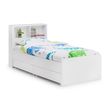 Manhattan White Gloss Bookcase Bed
