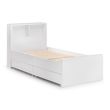 Manhattan White Gloss Bookcase Bed