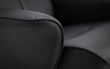 Lugano Black Faux Leather Recline Chair with Footstool
