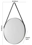 Opera Silver Round Hanging Mirror