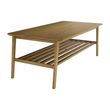 Danish Oak Large Coffee Table with Shelf
