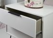 Hong Kong White 1 Drawer Wide Bedside Cabinet with Hairpin Legs