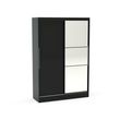 Lynx Black Gloss 2 Door Sliding Mirror Wardrobe