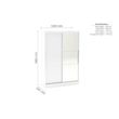 Lynx White Gloss 2 Door Sliding Mirror Wardrobe