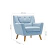 Lambeth Blue Fabric Armchair