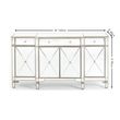 Antoinette Mirrored Champagne Trim 4 Door Large Sideboard - 160cm