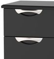 Camden Black Gloss 3 Drawer Single Dressing Table