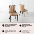 Paris Taupe Leather Dining Chair with Brown Legs