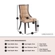 Paris Taupe Leather Dining Chair with Brown Legs