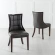 Paris Brown Leather Dining Chair with Brown Legs