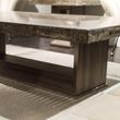 Blade Marble Occasional Table with Wooden Base - Variation Available