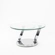 Circles Swivel Glass Top Round Coffee Table