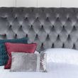 Ellis Grey Velvet Fabric 5ft King Size Bed
