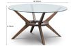 Chelsea Glass and Walnut 6 Seater Round Dining Table