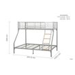 Nexus Kids Silver Metal Bunk Bed