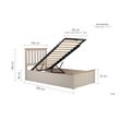 Phoenix Pearl Grey Ottoman Storage Bed - Sizes Available