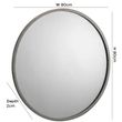 Octave Pewter Round Wall Mirror