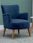Keira Midnight Blue Fabric Armchair