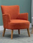 Keira Sunburnt Orange Fabric Armchair