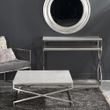 Clearance - Crossroad Marble Console Table, White Top with Stainless Steel Chrome Frame - Brand New Item