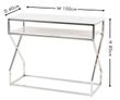 Clearance - Crossroad Marble Console Table, White Top with Stainless Steel Chrome Frame - Brand New Item