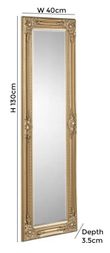 Palais Gold Rectangular Leaner Mirror