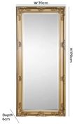 Palais Gold Rectangular Tall Leaner Mirror
