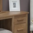 Mobel Oak Single Pedestal Dressing Table and Stool